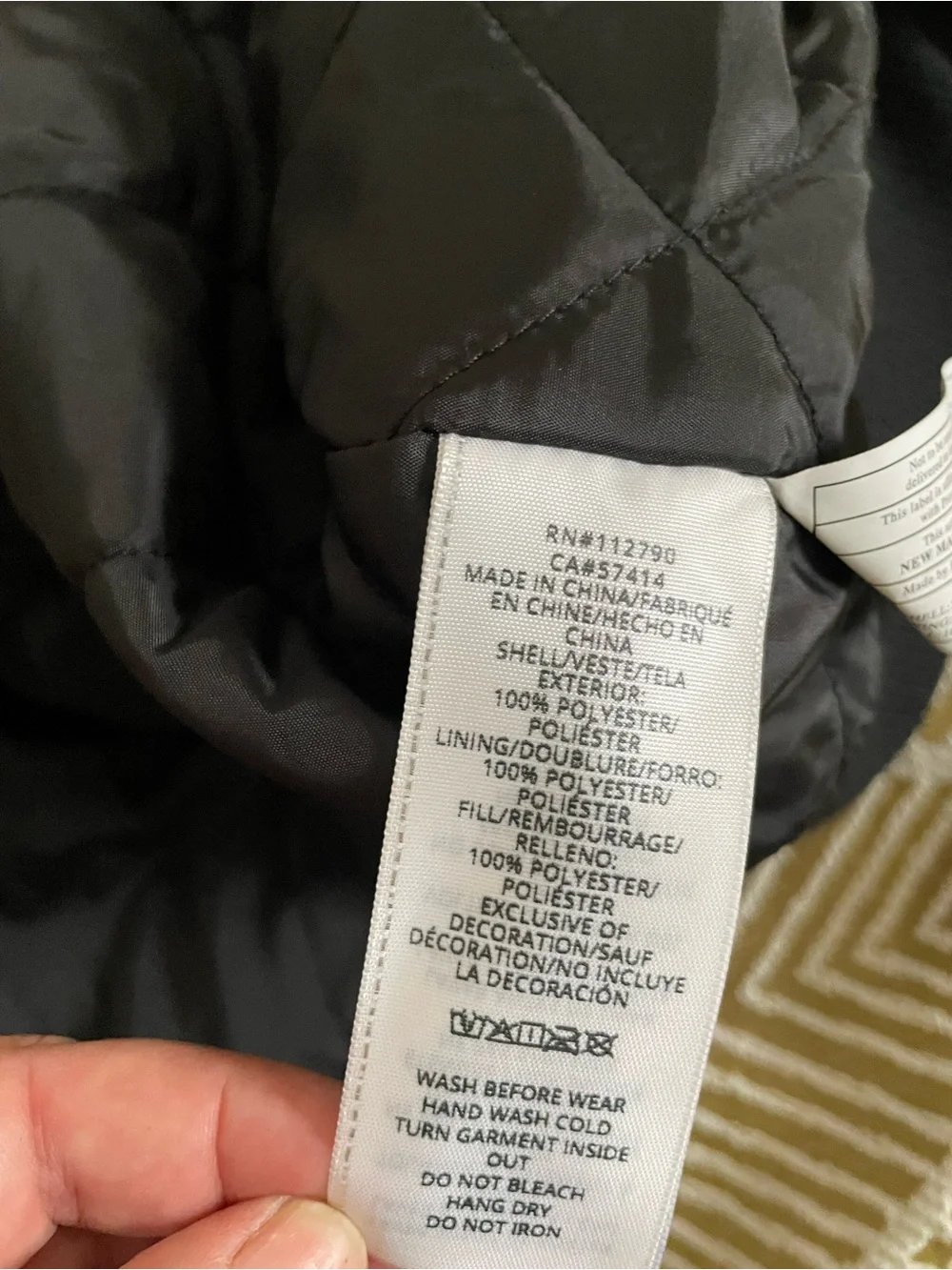 True Religion Black Satin Varsity Jacket with Gray Trim